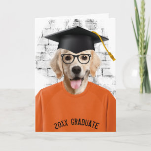 Carte diplôme golden retriever en t-shirt