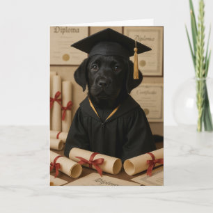 Carte Diplômé Labrador Retriever Noir 
