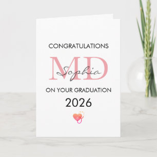 Carte Diplômé Médecin Nom Personnalisé Promotion 2026