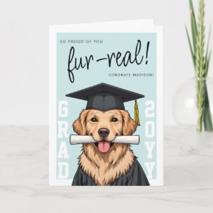 Carte Diplôme Mignon Golden Retriever Photo Personnalisé