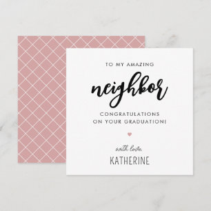 Carte Diplôme moderne et joli voisin personnalisé