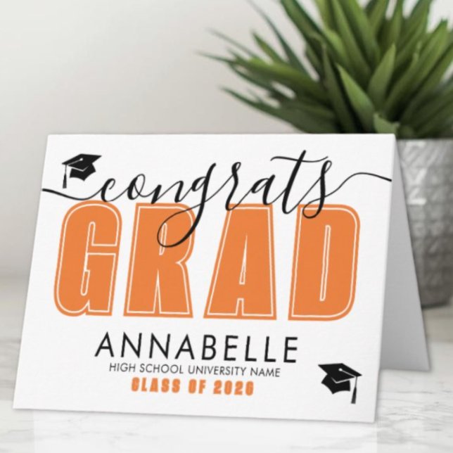 Carte Diplômé Orange (Orange Graduation Card)