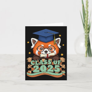 Carte Diplômé Panda Rouge Cl De 2025 Enfants Hommes Femm