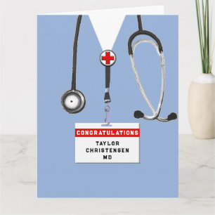 Carte Diplôme personnalisé de fin d'études de médecine