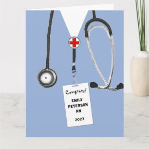 Carte Diplôme personnalisé de fin d'études d'infirmière