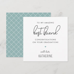 Carte Diplôme personnalisé moderne et meilleur ami