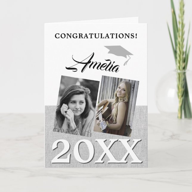 Carte Diplômé Rustique 2 Photo Diplôme  (Devant)