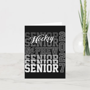 Carte Diplômé senior 2027 Hockey Neveu Fière Famille