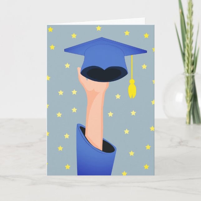 Carte Diplômé Titulaire D'Un Casquette De Diplôme Avec É (Devant)