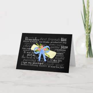 Carte Diplôme Vintage Rose Roses Fille Floral