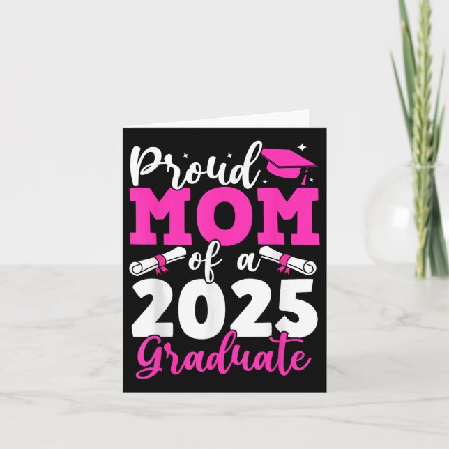 Carte Diplômée 2025 Maman fière d'un diplômé 2025 Mère (Devant)