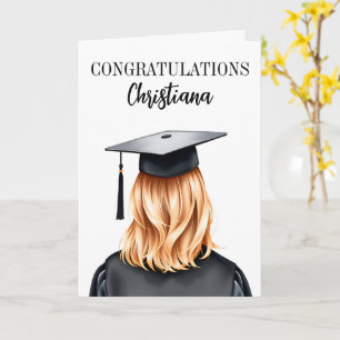 Carte Diplômée moderne personnalisée Femme Diplômée