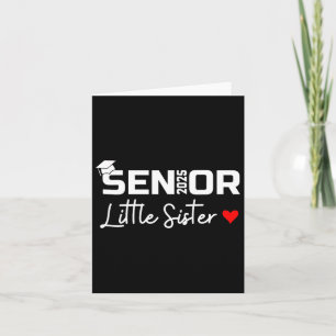 Carte Diplômée Petite Sœur Senior 2025 Cœur Mignon Cl O
