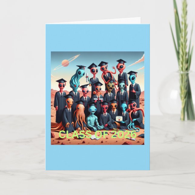 Carte Diplômés de la classe extraterrestre de 2026 (Devant)