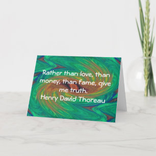 Carte Dire de citation de sagesse de Henry David Thoreau