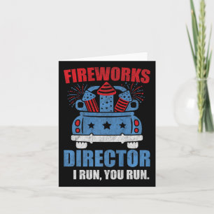 Carte Directeur de feu d'artifice du 4 juillet drôle je