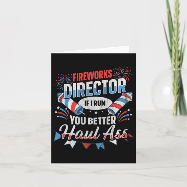 Carte Directeur de Fireworks 4 juillet drôle (Devant)
