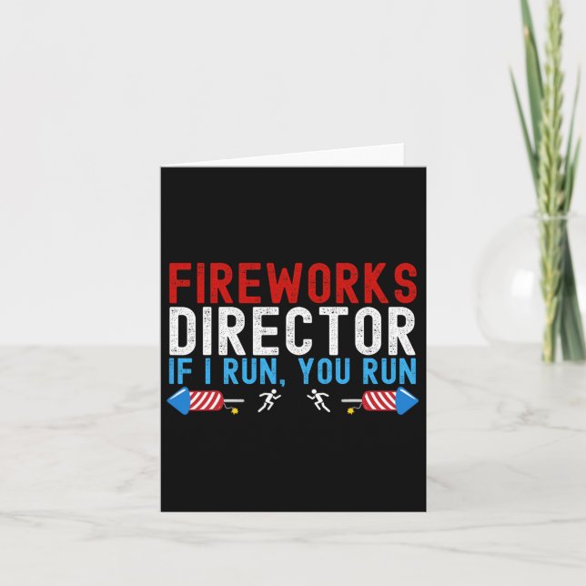 Carte Directeur de Fireworks Drapeau américain 4 juillet (Devant)
