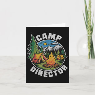 Carte Directeur du camp Retro Camping Camp d'été Funny C