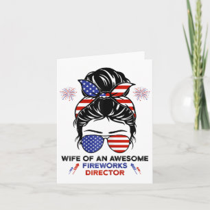 Carte Directrice de Feu d'Artifice Femme - Drôle Usa 4 J