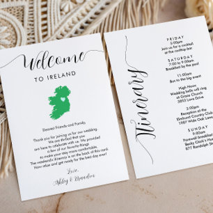 Carte d'Irlande Lettre de Bienvenue au Mariage Iti