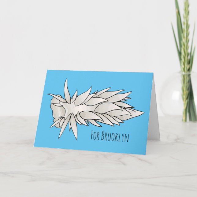Carte Dirona albolineata nudibranche dessin animé (Devant)