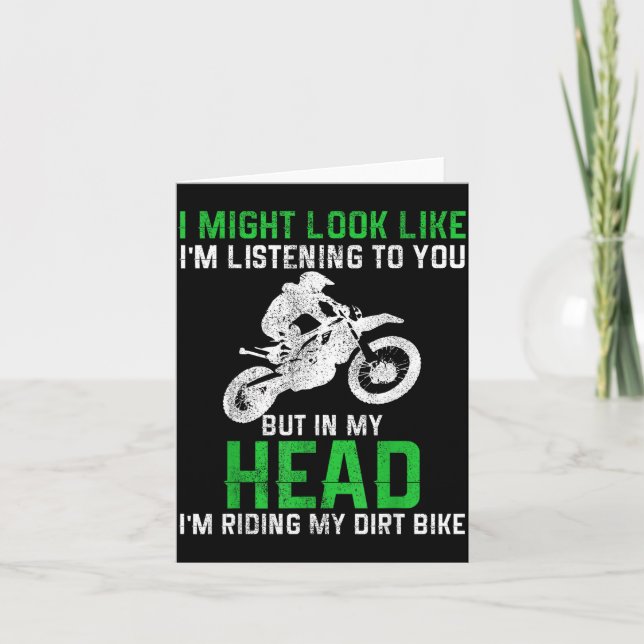 Carte Dirt Bike Motocross Enduro Funny Quote Motorcycle  (Devant)