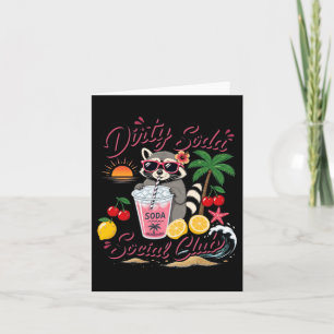 Carte Dirty Soda Social Club Raccoon Vacances d'Été
