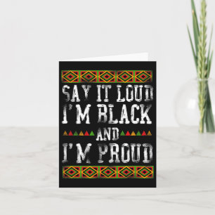 Carte Dis-le fort Je suis Noir et je suis fier de l'hist