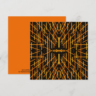 Carte Dis Macaroni Et Fromage Art Orange Sur Fond Noir