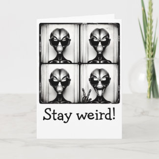 Carte Dis Weird ! Drôles de photos d'aliens en selfie po