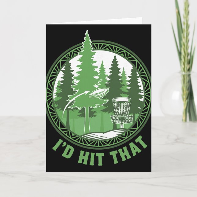 Carte Disc Golf Basket Flying Disc Id Hit That Funny  (Devant)