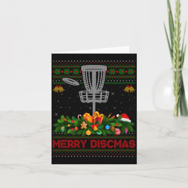 Carte Disc Golf Christmas Pajamas Ugly Xmas Sweaters Mer (Devant)