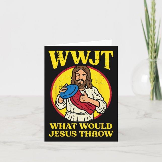 Carte Disc Golf Wwjt Que Jésus Jeterait Frisbee Men (Devant)