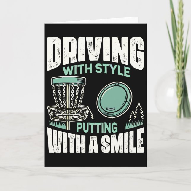 Carte Disc Golfer Driving With Style Disc Golf  (Devant)