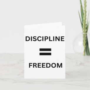 Carte Discipline = Liberté - La clé du succès Sticker