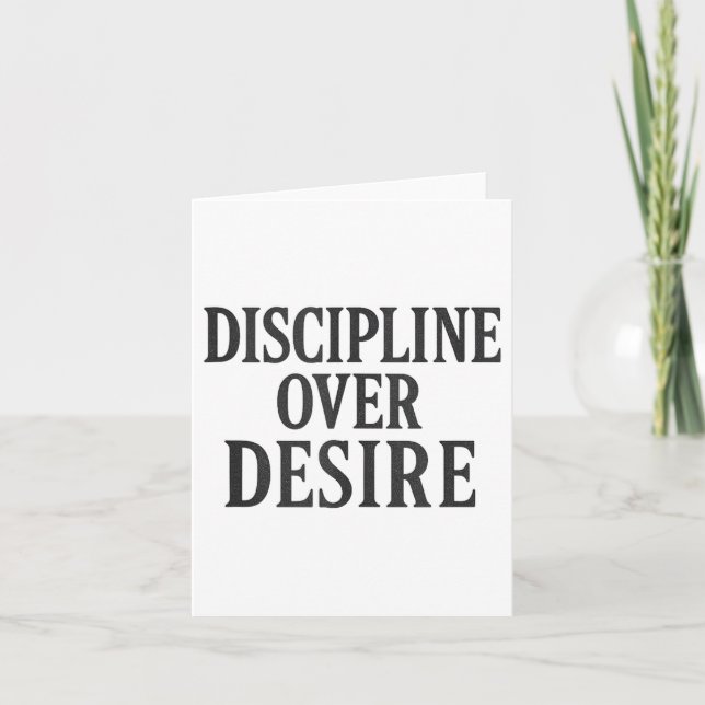 Carte Discipline sur le désir _ Citation motivationnelle (Devant)