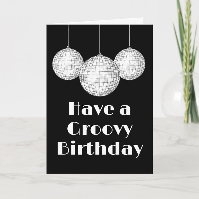 Carte Disco Ball Salutation d'anniversaire Super (Devant)
