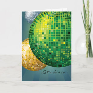 Carte Disco Balls New Year Party