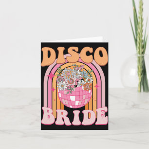 Carte Disco Bride Bridesmaid Retro Rainbow Bachelorette