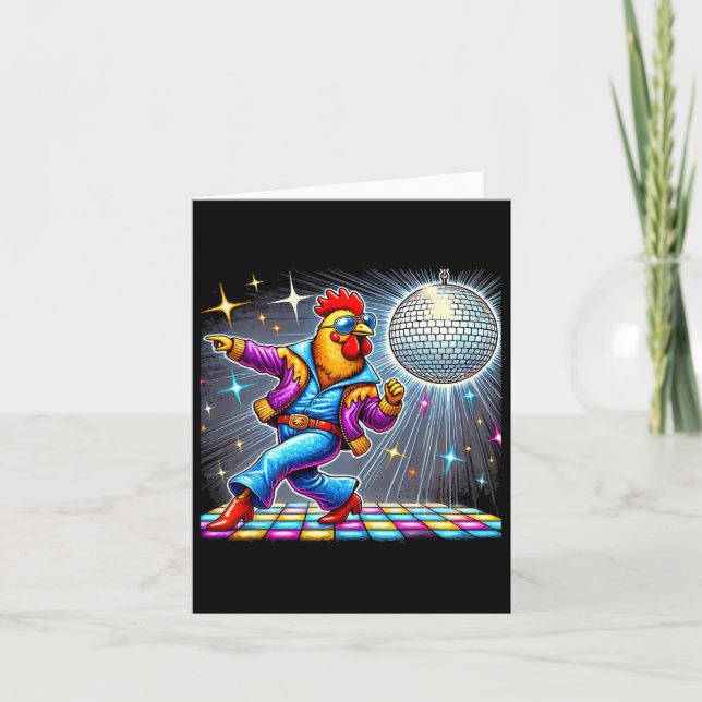 Carte Discothèque esthétique pour la danse du poulet (Devant)