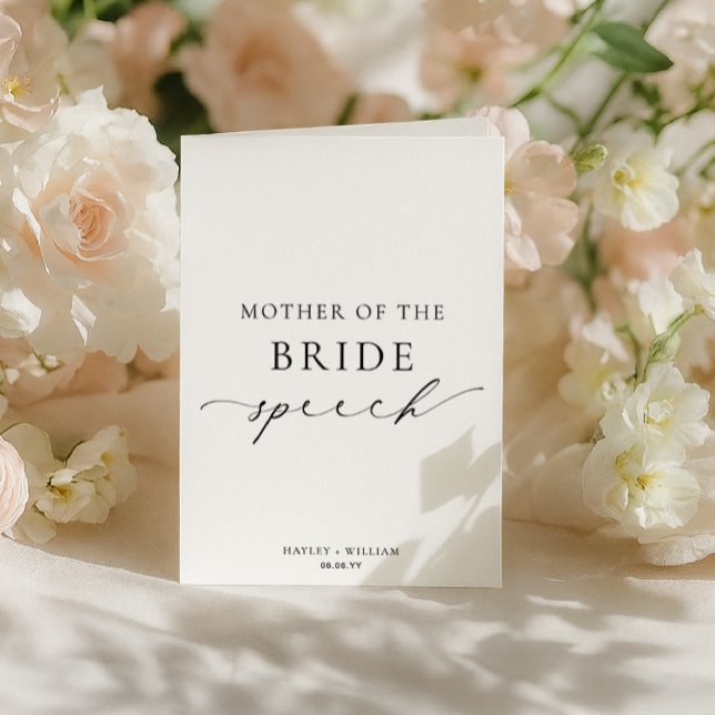 Carte Discours de mariage de la mère de la mariée Ellesm (Créateur téléchargé)