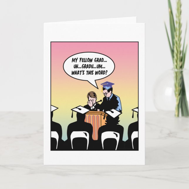 Carte Discours de remise de diplômes hilarant pour le ly (Devant)