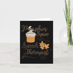 Carte Discours Thérapiste Citrouille Épice Latte SLP Tom