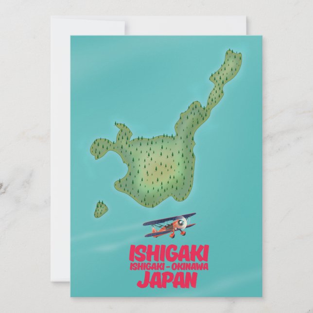 Carte d'Ishigaki Okinawa, Japon (Devant)