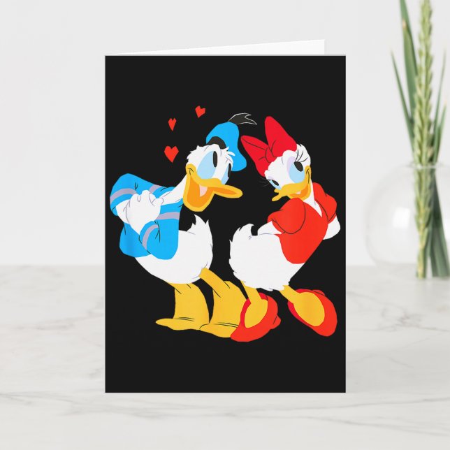 Carte Disney Donald et Daisy amoureux Saint-Valentin Da (Devant)