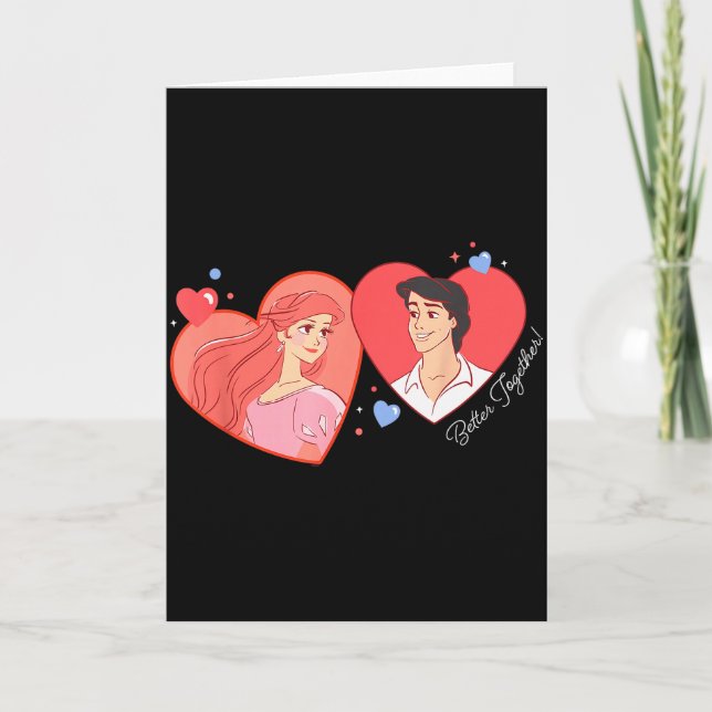 Carte Disney Princesse Ariel &amp; Eric Saint-Valentin B (Devant)