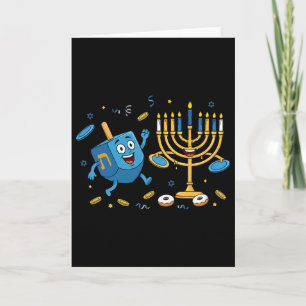 Carte Disque de golf drôle dreidel menorah Hanukkah W