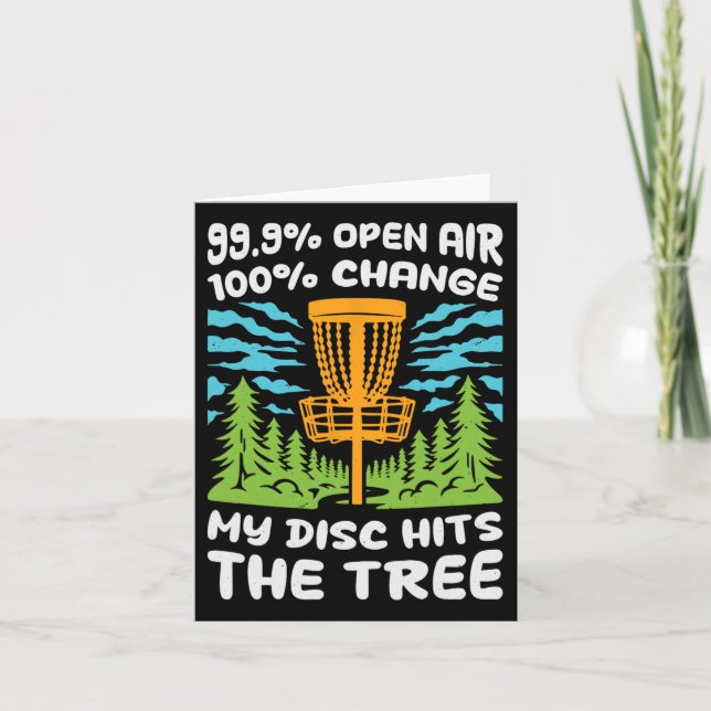 Carte Disque Golf 99,9% Open Air 100% Changer mes coups  (Devant)