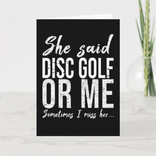 Carte Disque Golf drôle idée cadeau sport